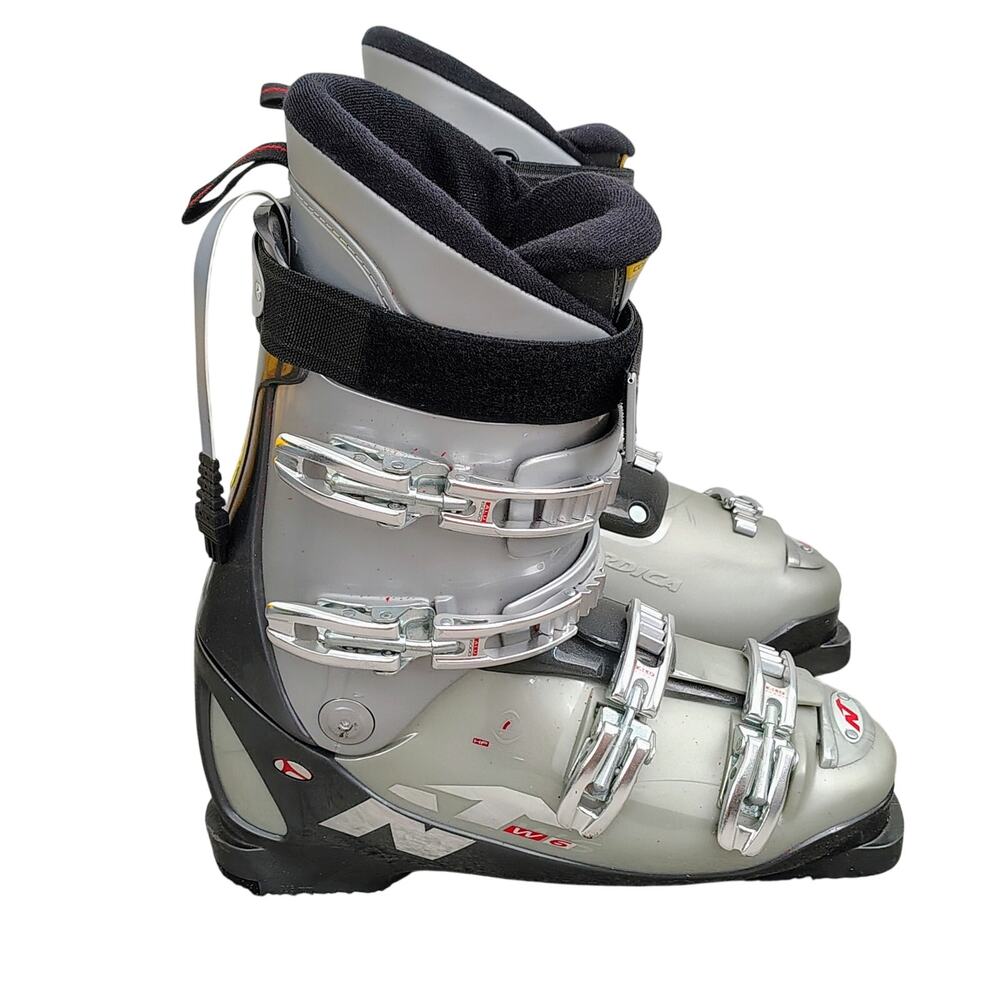 Nordica W6 ALU 6000 Men Size 29.5 Ski Boots Gray HP Slide in 335mm Flex Index 60